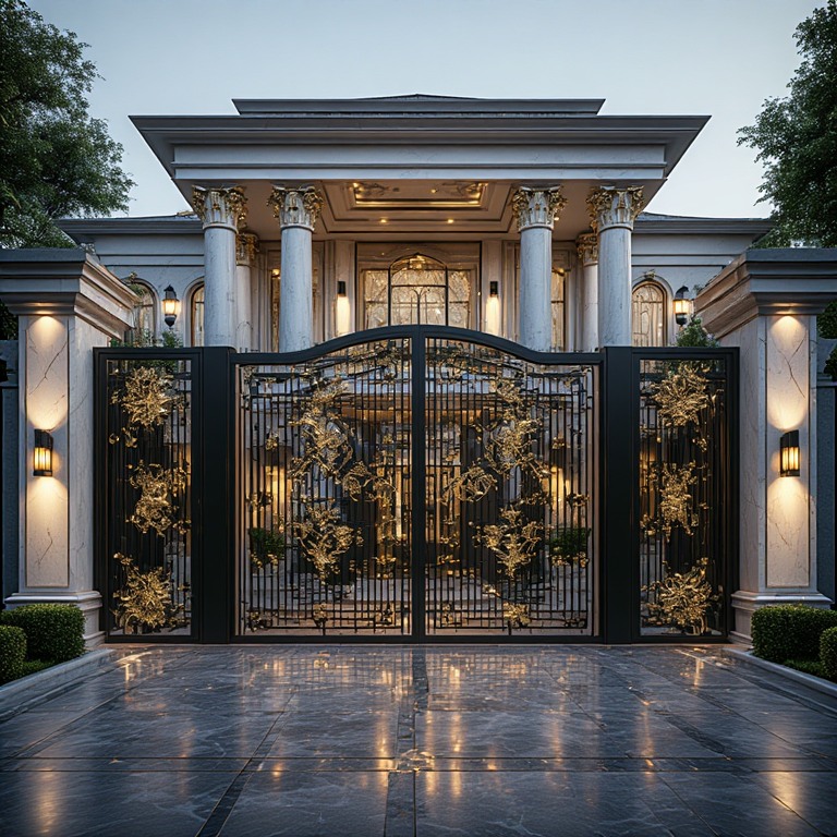 Luxury steel villa gate in Egypt 6