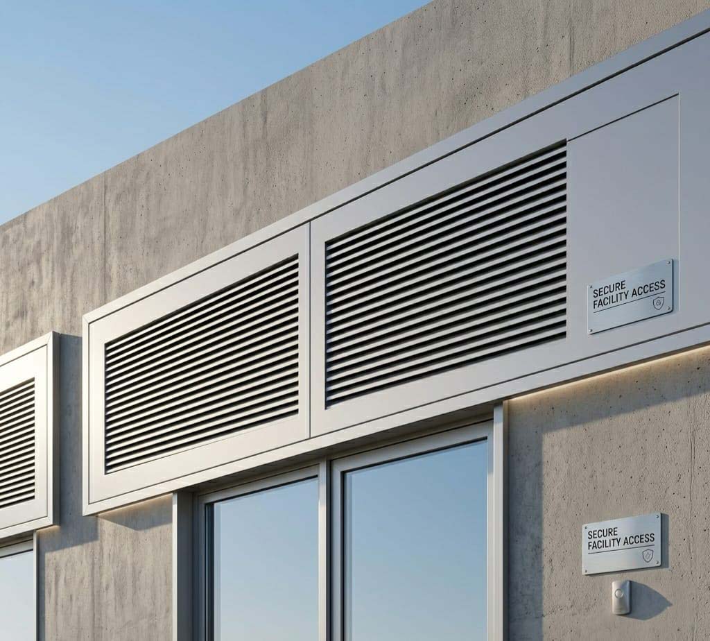 Fire rated louver لوفر مقاوم للحريق valley metal doors webp