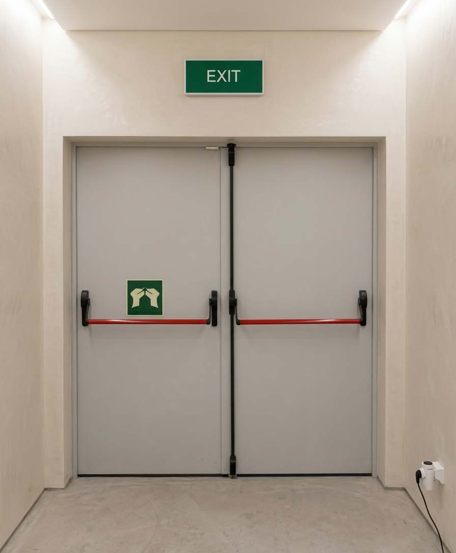 Emergency exit door باب طوارئ حريق valley metal doors webp 1